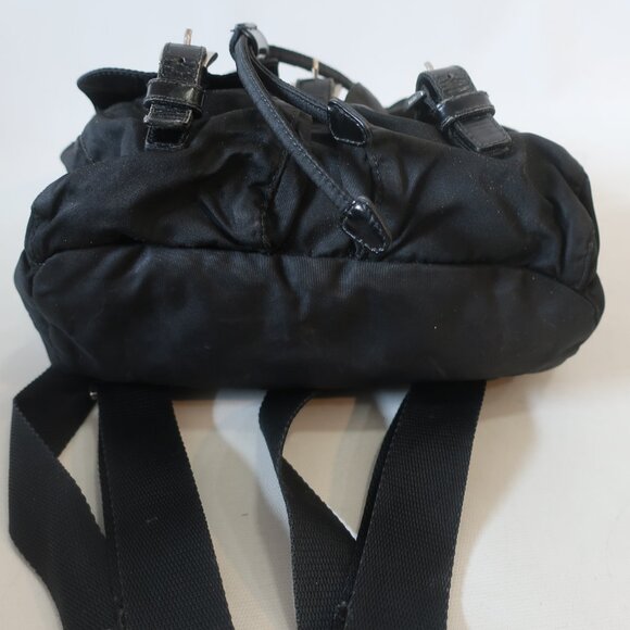Womens Prada Milano 104 Black Nylon Shoulder Backpack Designer Handbag - Picture 9 of 14